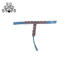 2021 new stitched bead chain shoe material female fashion jewel inlaid sandal upper semi-finished products to sample processing custom