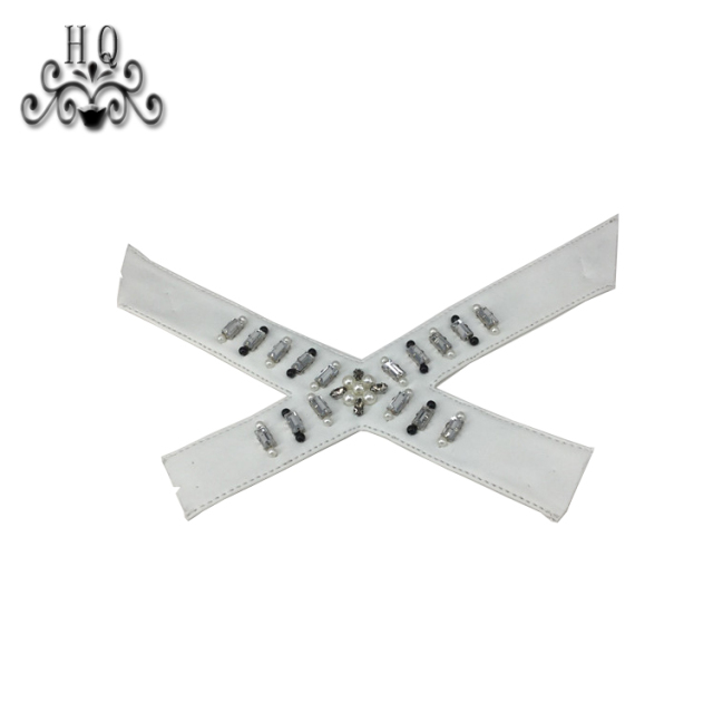 Cross-border manufacturers hand-stitched bead women's slippers shoe upper shoe materials shoe accessories processing customization