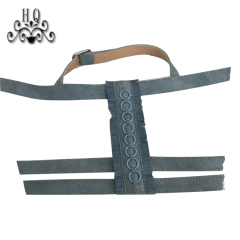 New stitched bead chain shoe material female fashion jewel inlaid sandal upper semi-finished products to sample processing custom