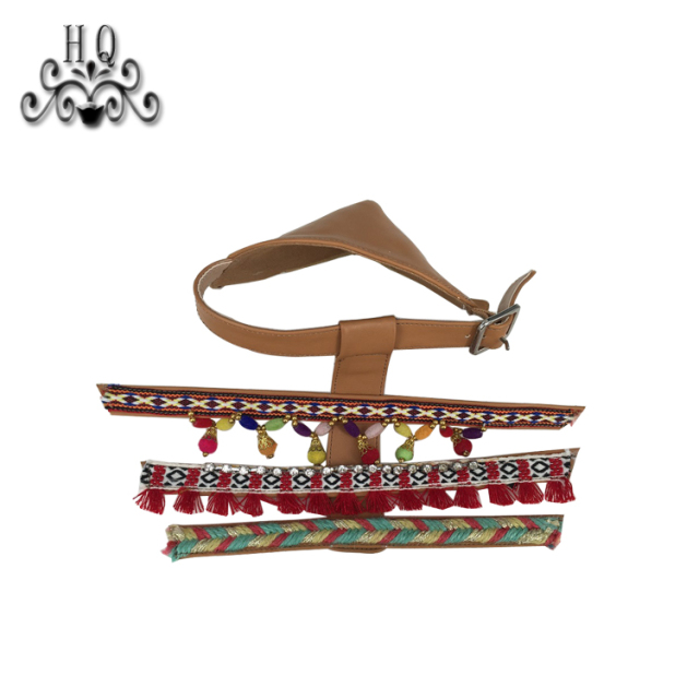 New stitched bead chain shoe material female fashion jewel inlaid sandal upper semi-finished products to sample processing custom