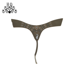 New stitched bead chain shoe material female fashion jewel inlaid sandal upper semi-finished products to sample processing custom