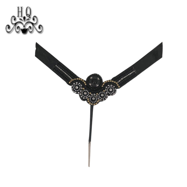 New stitched bead chain shoe material female fashion jewel inlaid sandal upper semi-finished products to sample processing custom