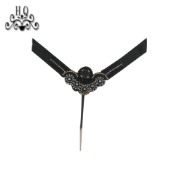 New stitched bead chain shoe material female fashion jewel inlaid sandal upper semi-finished products to sample processing custom