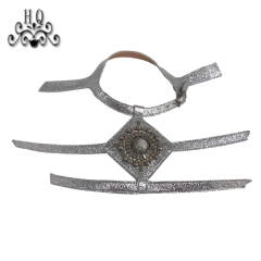 New stitched bead chain shoe material female fashion jewel inlaid sandal upper semi-finished products to sample processing custom