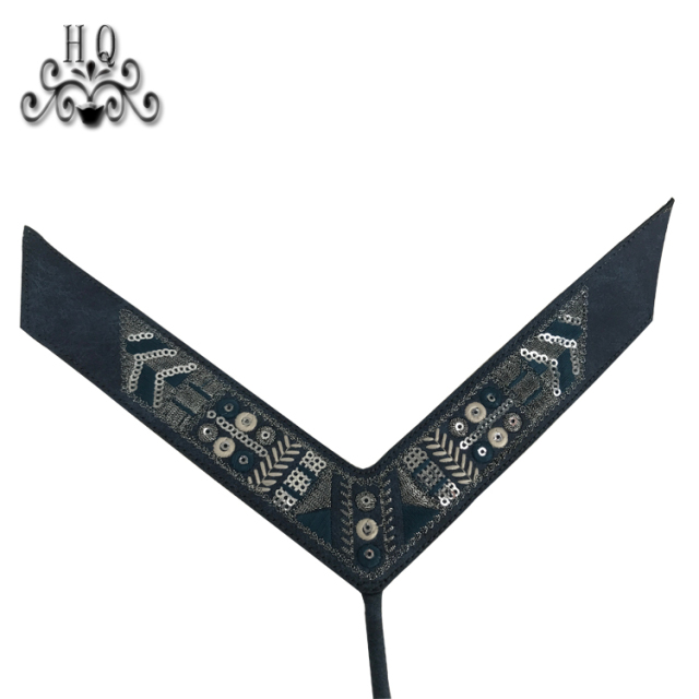 New stitched bead chain shoe material female fashion jewel inlaid sandal upper semi-finished products to sample processing custom