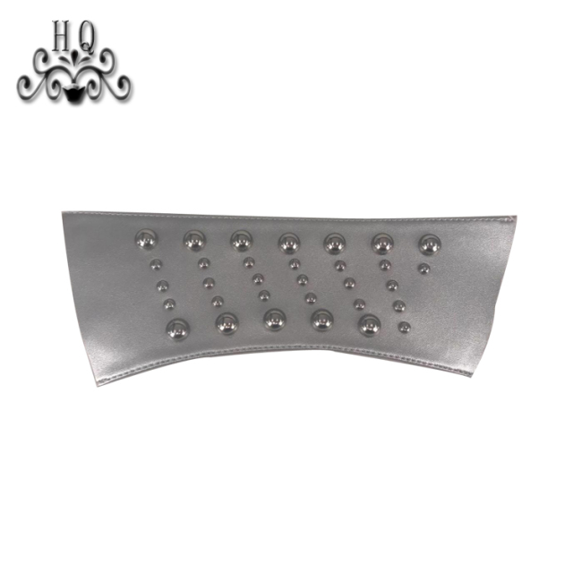 New stitched bead chain shoe material female fashion jewel inlaid sandal upper semi-finished products to sample processing custom