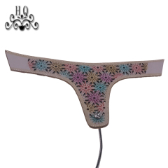 New stitched bead chain shoe material female fashion jewel inlaid sandal upper semi-finished products to sample processing custom