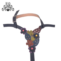 New stitched bead chain shoe material female fashion jewel inlaid sandal upper semi-finished products to sample processing custom