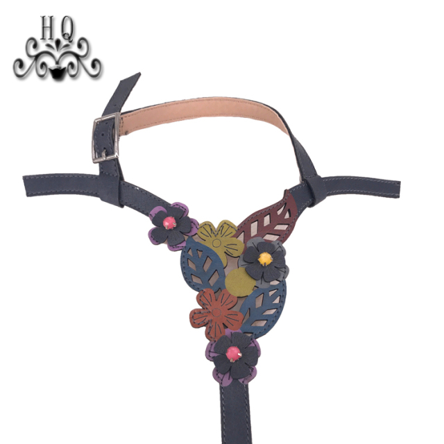 New stitched bead chain shoe material female fashion jewel inlaid sandal upper semi-finished products to sample processing custom