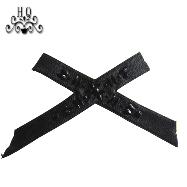 Cross-border manufacturers hand-stitched bead women's slippers shoe upper shoe materials shoe accessories processing customization