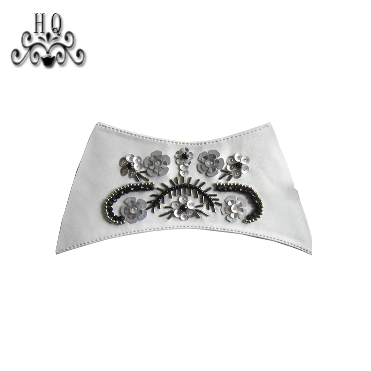 New stitched bead chain shoe material female fashion jewel inlaid sandal upper semi-finished products to sample processing custom