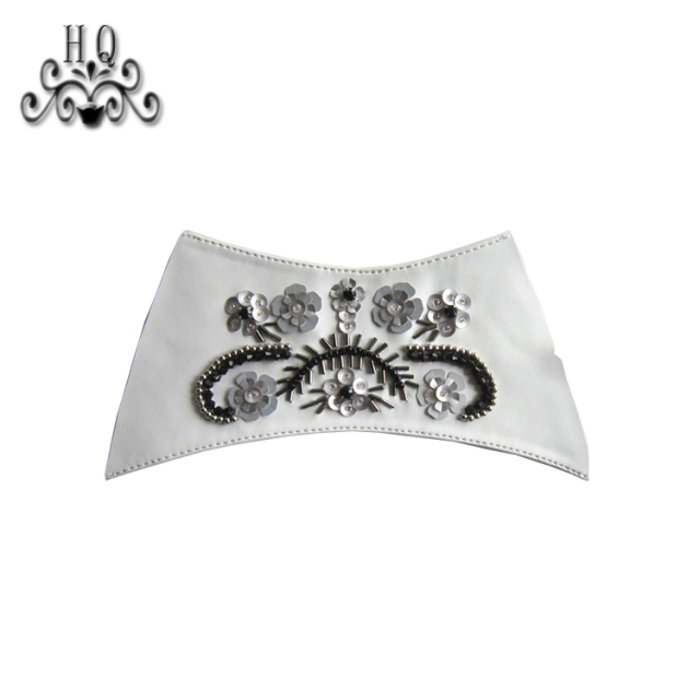 New stitched bead chain shoe material female fashion jewel inlaid sandal upper semi-finished products to sample processing custom