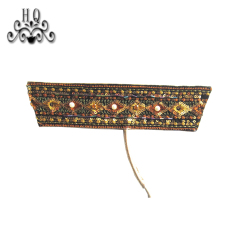 New stitched bead chain shoe material female fashion jewel inlaid sandal upper semi-finished products to sample processing custom