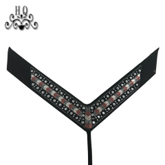 New stitched bead chain shoe material female fashion jewel inlaid sandal upper semi-finished products to sample processing custom