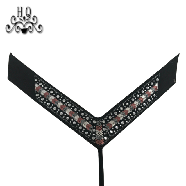 New stitched bead chain shoe material female fashion jewel inlaid sandal upper semi-finished products to sample processing custom