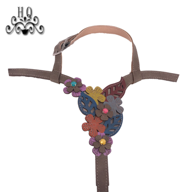 New stitched bead chain shoe material female fashion jewel inlaid sandal upper semi-finished products to sample processing custom