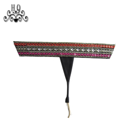 New stitched bead chain shoe material female fashion jewel inlaid sandal upper semi-finished products to sample processing custom