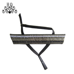 New stitched bead chain shoe material female fashion jewel inlaid sandal upper semi-finished products to sample processing custom