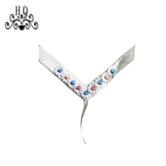 New stitched bead chain shoe material female fashion jewel inlaid sandal upper semi-finished products to sample processing custom