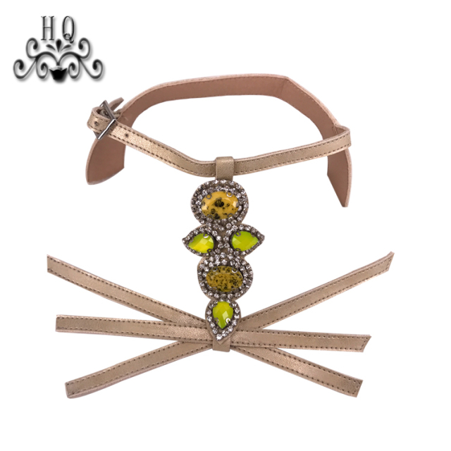 New stitched bead chain shoe material female fashion jewel inlaid sandal upper semi-finished products to sample processing custom