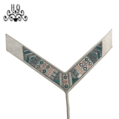 New stitched bead chain shoe material female fashion jewel inlaid sandal upper semi-finished products to sample processing custom