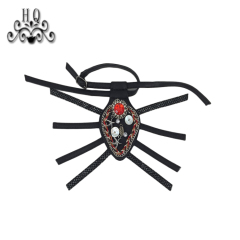 New stitched bead chain shoe material female fashion jewel inlaid sandal upper semi-finished products to sample processing custom