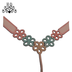 New stitched bead chain shoe material female fashion jewel inlaid sandal upper semi-finished products to sample processing custom