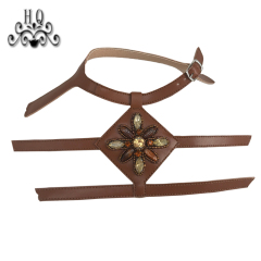 New stitched bead chain shoe material female fashion jewel inlaid sandal upper semi-finished products to sample processing custom