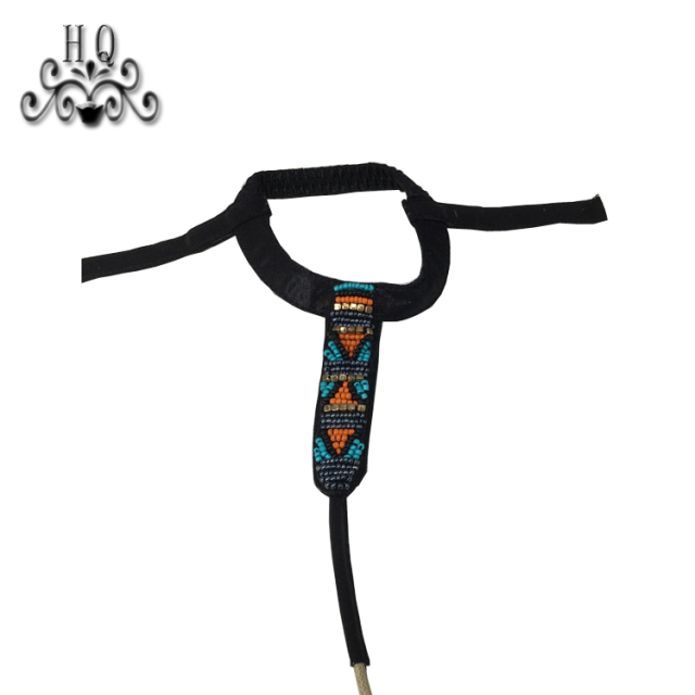New stitched bead chain shoe material female fashion jewel inlaid sandal upper semi-finished products to sample processing custom