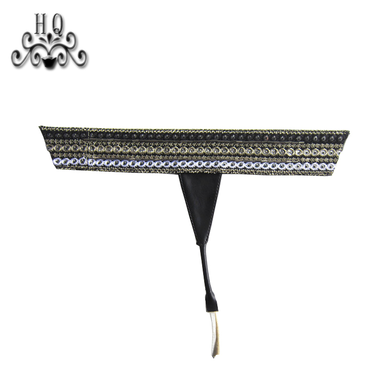 New stitched bead chain shoe material female fashion jewel inlaid sandal upper semi-finished products to sample processing custom
