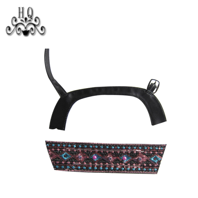 New stitched bead chain shoe material female fashion jewel inlaid sandal upper semi-finished products to sample processing custom