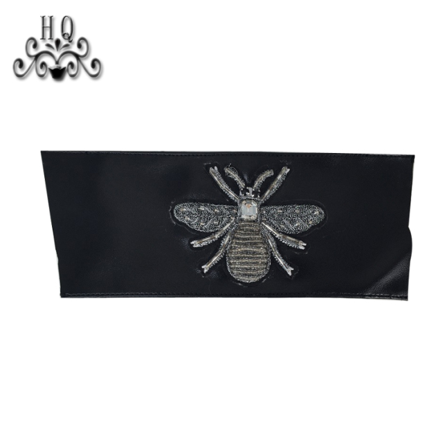 2021 new stitched bead chain shoe material female fashion jewel inlaid sandal upper semi-finished products to sample processing custom