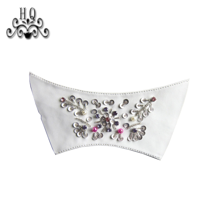 New stitched bead chain shoe material female fashion jewel inlaid sandal upper semi-finished products to sample processing custom