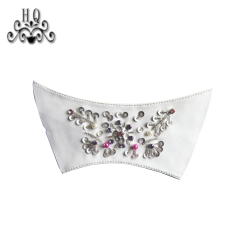 New stitched bead chain shoe material female fashion jewel inlaid sandal upper semi-finished products to sample processing custom