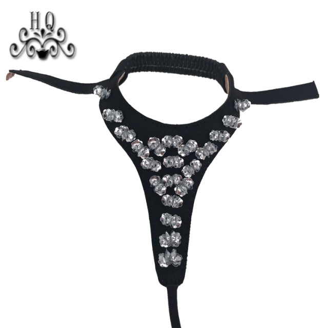 New stitched bead chain shoe material female fashion jewel inlaid sandal upper semi-finished products to sample processing custom