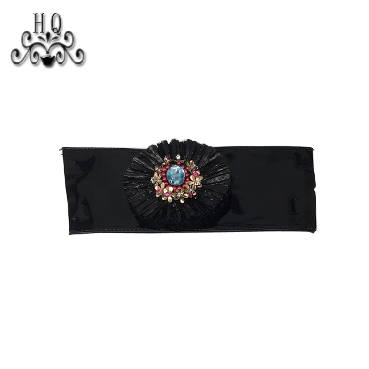 Cross-border manufacturers hand-stitched bead women's slippers shoe upper shoe materials shoe accessories processing customization