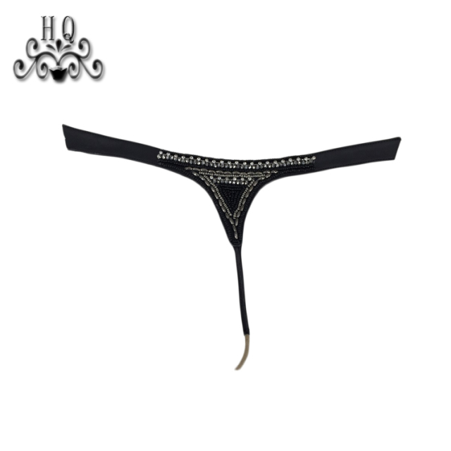 Cross-border manufacturers hand-stitched bead women's slippers shoe upper shoe materials shoe accessories processing customization