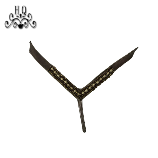 Cross-border manufacturers hand-stitched bead women's slippers shoe upper shoe materials shoe accessories processing customization