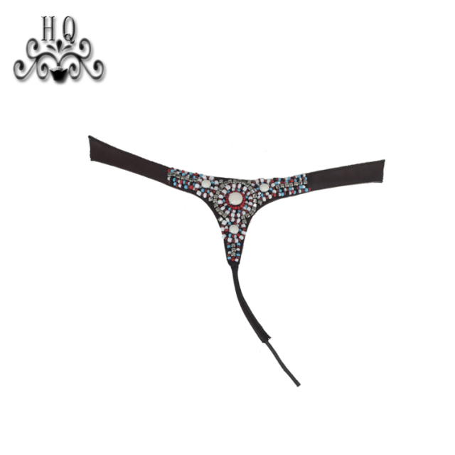 Cross-border manufacturers hand-stitched bead women's slippers shoe upper shoe materials shoe accessories processing customization