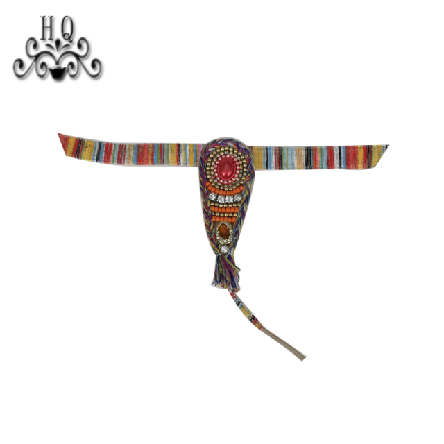 Cross-border manufacturers hand-stitched bead women's slippers shoe upper shoe materials shoe accessories processing customization