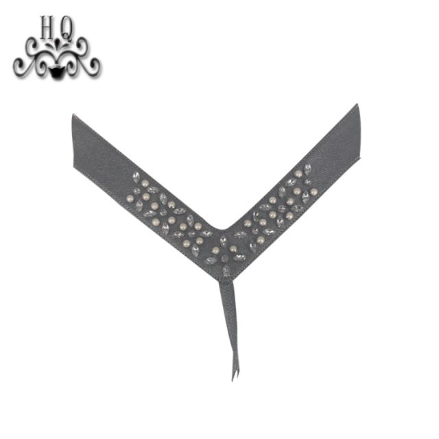 Cross-border manufacturers hand-stitched bead women's slippers shoe upper shoe materials shoe accessories processing customization