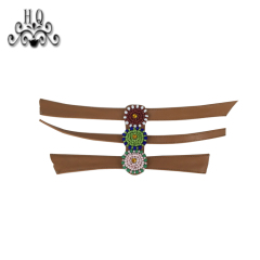 Cross-border manufacturers hand-stitched bead women's slippers shoe upper shoe materials shoe accessories processing customization