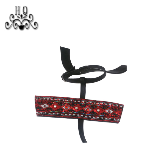 Cross-border manufacturers hand-stitched bead women's slippers shoe upper shoe materials shoe accessories processing customization