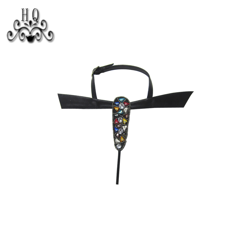 Cross-border manufacturers hand-stitched bead women's slippers shoe upper shoe materials shoe accessories processing customization