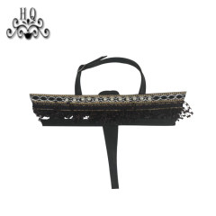 Cross-border manufacturers hand-stitched bead women's slippers shoe upper shoe materials shoe accessories processing customization