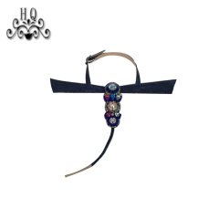 Cross-border manufacturers hand-stitched bead women's slippers shoe upper shoe materials shoe accessories processing customization