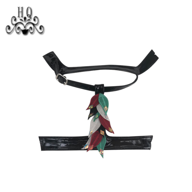 Cross-border manufacturers hand-stitched bead women's slippers shoe upper shoe materials shoe accessories processing customization