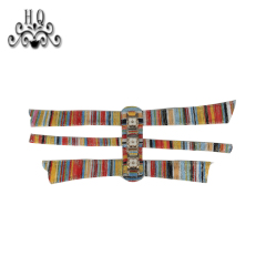 Cross-border manufacturers hand-stitched bead women's slippers shoe upper shoe materials shoe accessories processing customization