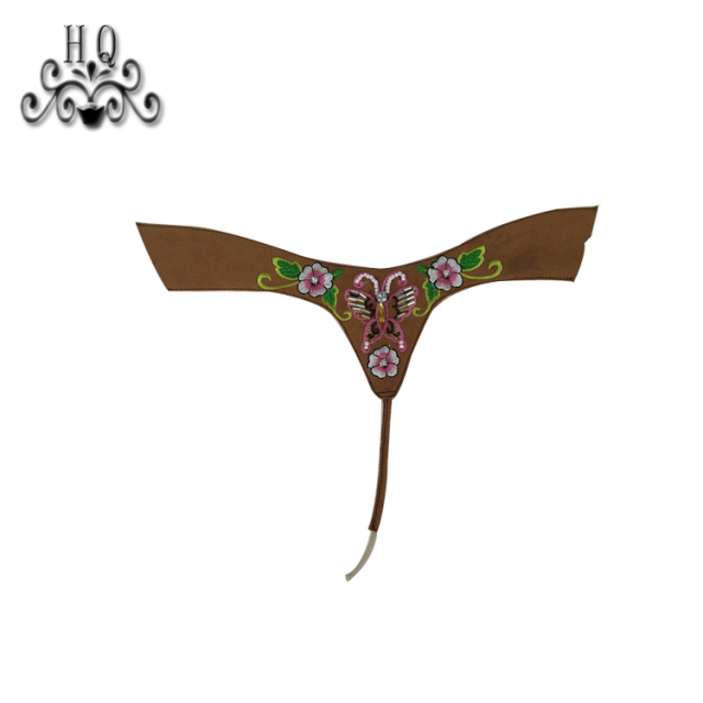 Cross-border manufacturers hand-stitched bead women's slippers shoe upper shoe materials shoe accessories processing customization