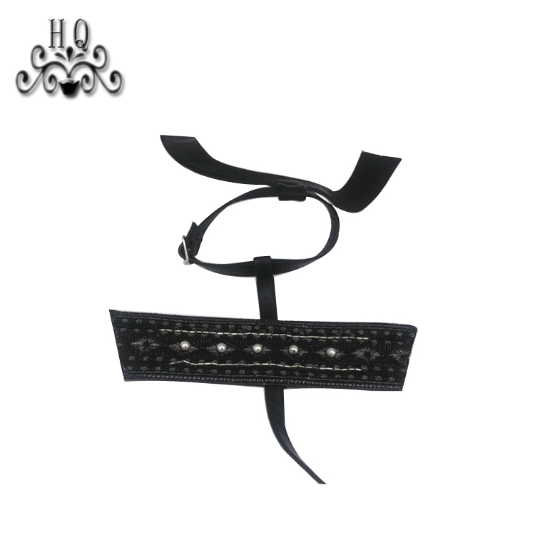 Cross-border manufacturers hand-stitched bead women's slippers shoe upper shoe materials shoe accessories processing customization
